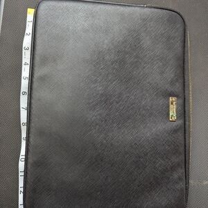 kate spade Black Textured Laptop Sleeve with Gold Logo